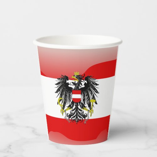 Austrian flag_coat arms paper cups