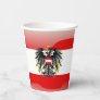 Austrian flag-coat arms paper cups