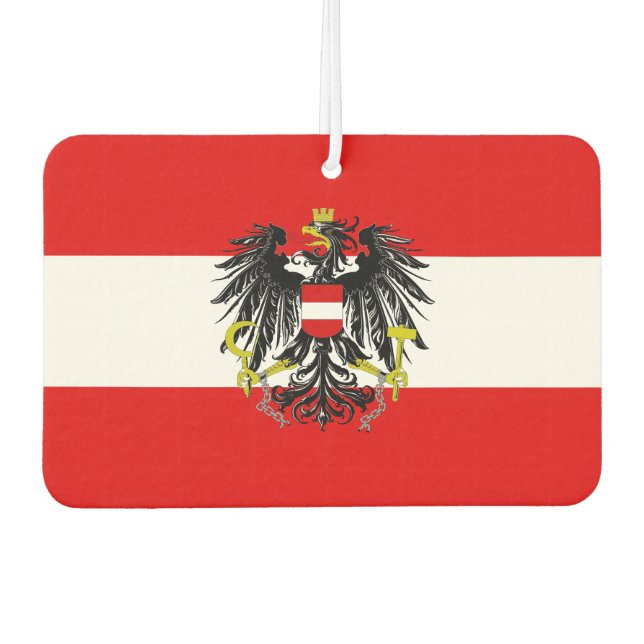 Austrian flag coat of arms air freshener (Front)