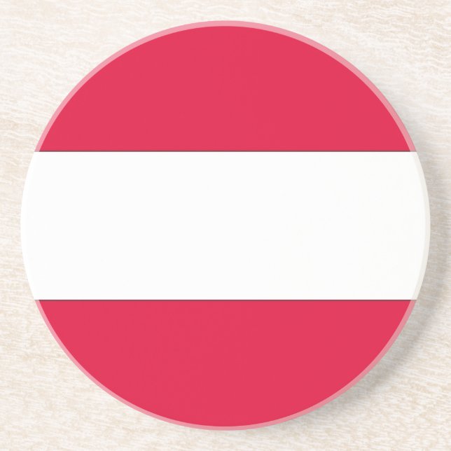Austrian Flag Drink Coaster (Front)
