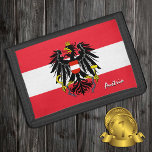 Austrian flag fashion, Austria patriots / sports Trifold Wallet<br><div class="desc">WALLETS: Austria & Austrian Flag fashion - love my country,  travel gifts,  grandpa birthday,  national patriots / sports fans</div>