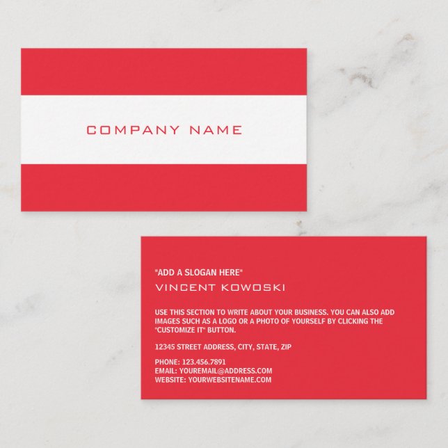 Austrian Flag, Flag of Austria Business Card (Front/Back)