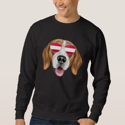 Austrian Flag Harrier Dog Austria Pocket Sweatshirt