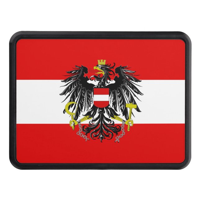 Austrian flag hitch cover (Front)