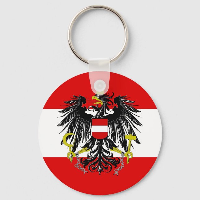Austrian flag keychain (Front)