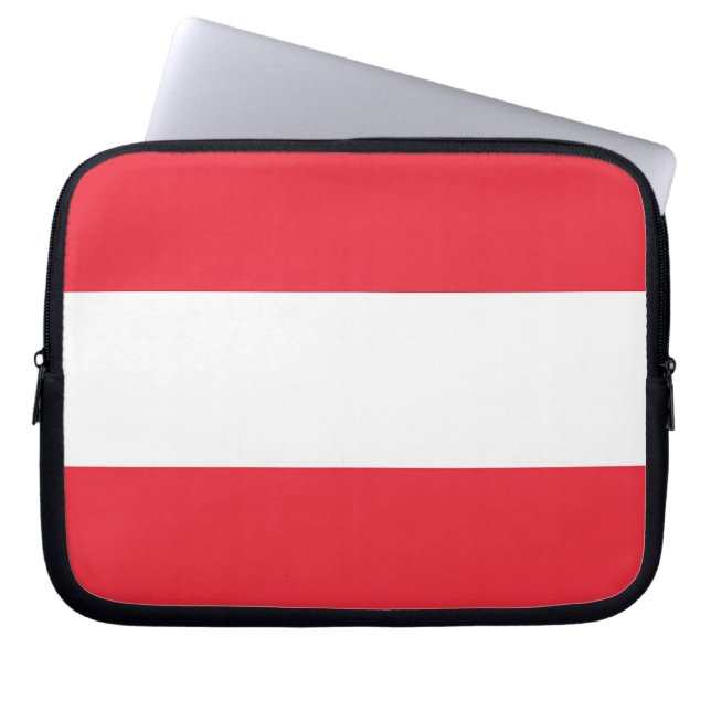 Austrian Flag Laptop Sleeve (Front)