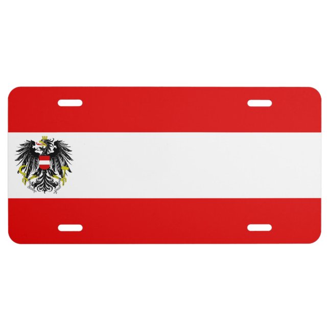 Austrian flag license plate (Front)