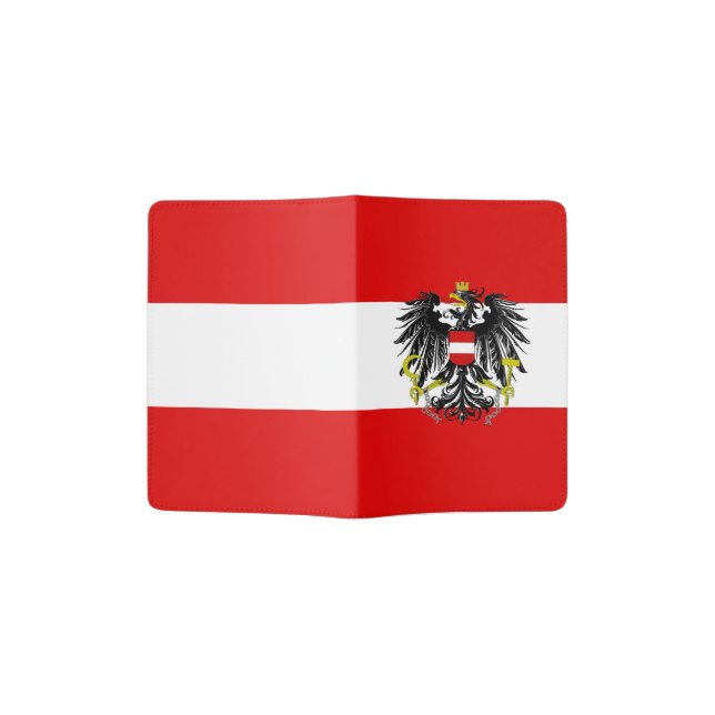 Austrian flag passport holder (Opened)