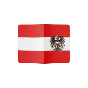 Austrian flag passport holder