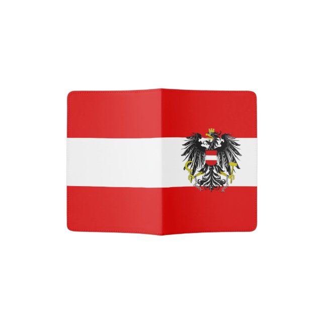 Austrian flag passport holder (Opened)