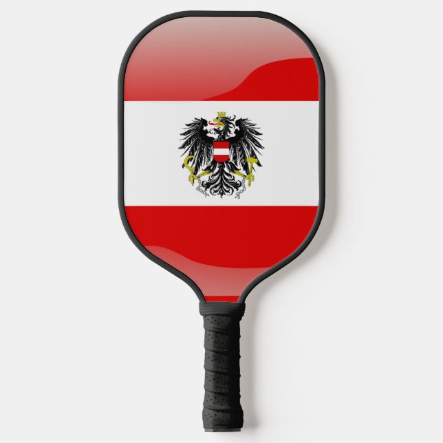 Austrian flag pickleball paddle (Front)