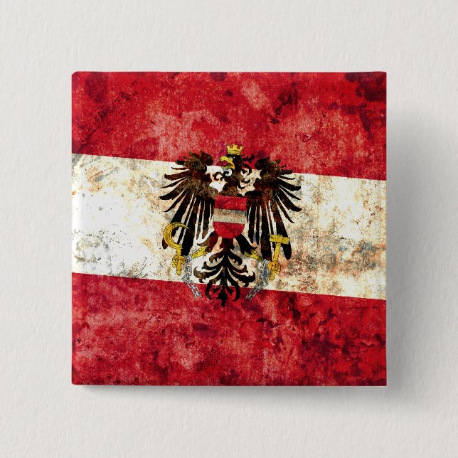 Austrian Flag Pinback Button (Front)