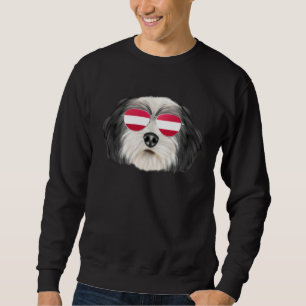 Austrian Flag Polish Lowland Sheepdog Dog Austria  Sweatshirt