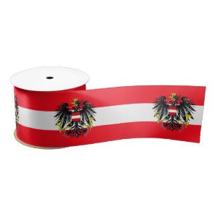 Austrian flag satin ribbon