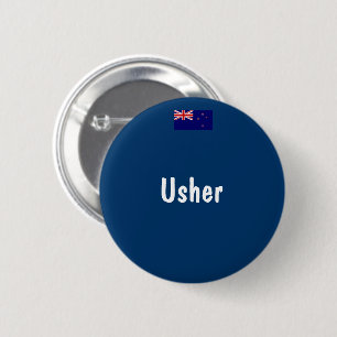 Austrian Flag Usher Button