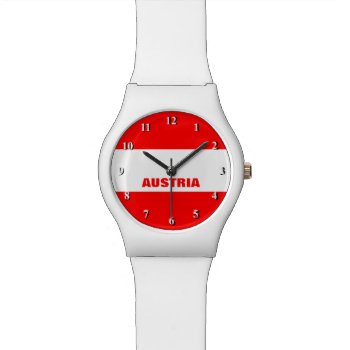 Austrian Flag Watch | Colors Of Austria by iprint at Zazzle