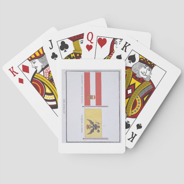 Austrian Flags, from a French book of Flags, c.181 Poker Cards (Back)