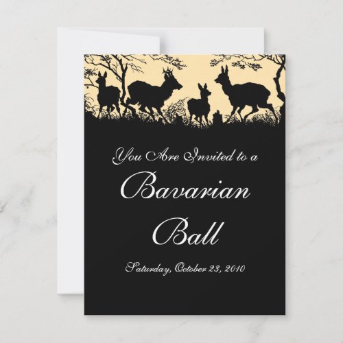 Austrian  German Style Autumn Waltz  Ball Invite