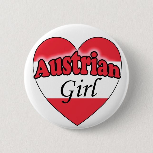 Austrian Girl Pinback Button (Front)