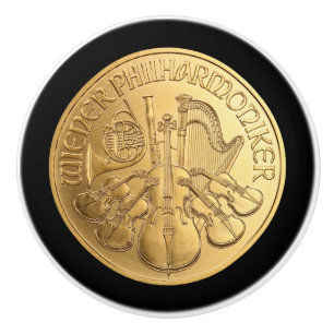 Austrian Gold Coin ~ Vienna Philharmonics 2017 ~ * Ceramic Knob