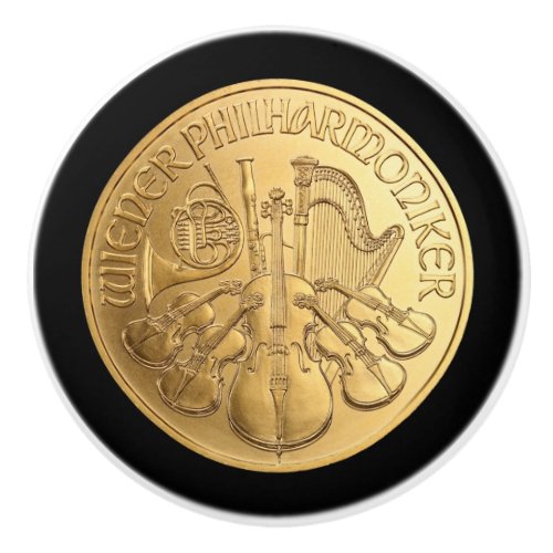 Austrian Gold Coin  Vienna Philharmonics 2017   Ceramic Knob
