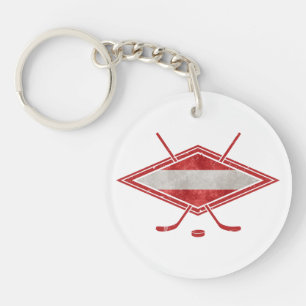 Austrian Hockey Flag Österreich Keychain