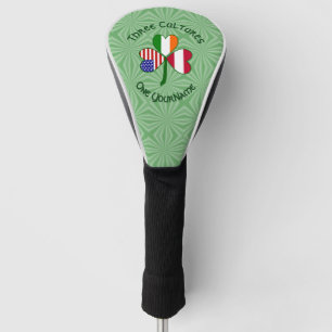 Austrian Irish American Shamrock Flag Personalized Golf Head Cover