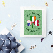 Austrian Irish American Shamrock Personalized