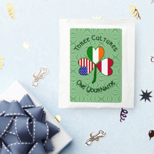 Austrian Irish American Shamrock Personalized  Tea Bag Drink Mix
