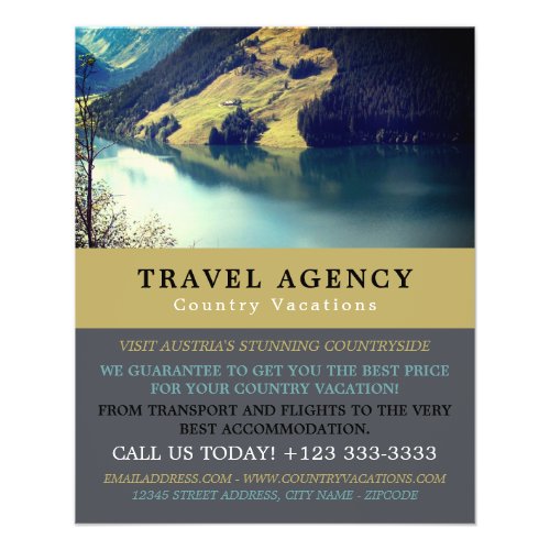 Austrian Lake Travel Agency Advertising Flyer