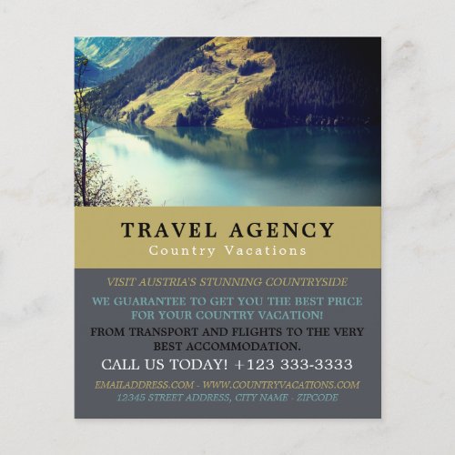 Austrian Lake Travel Agency Advertising Flyer