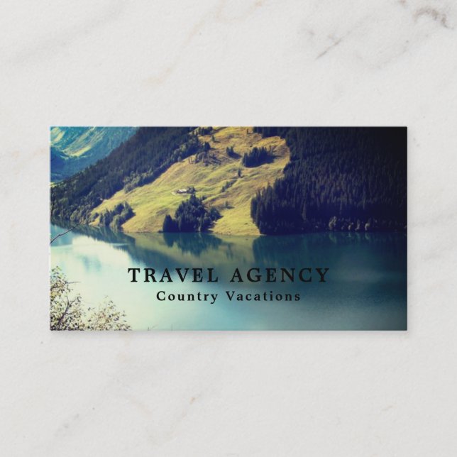 Austrian Lake, Travel Agent Business Card (Front)
