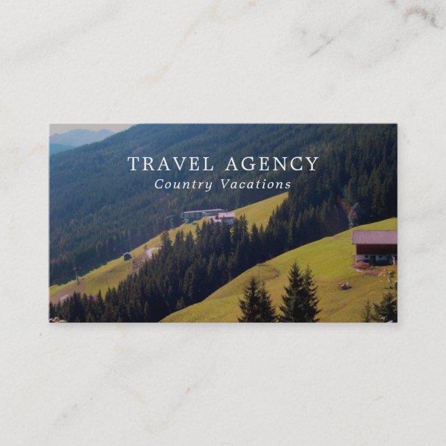 Austrian Landscape, Travel Agent Business Card (Front)
