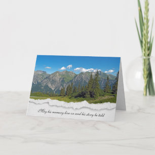 Austrian mountain peaks sympathy card