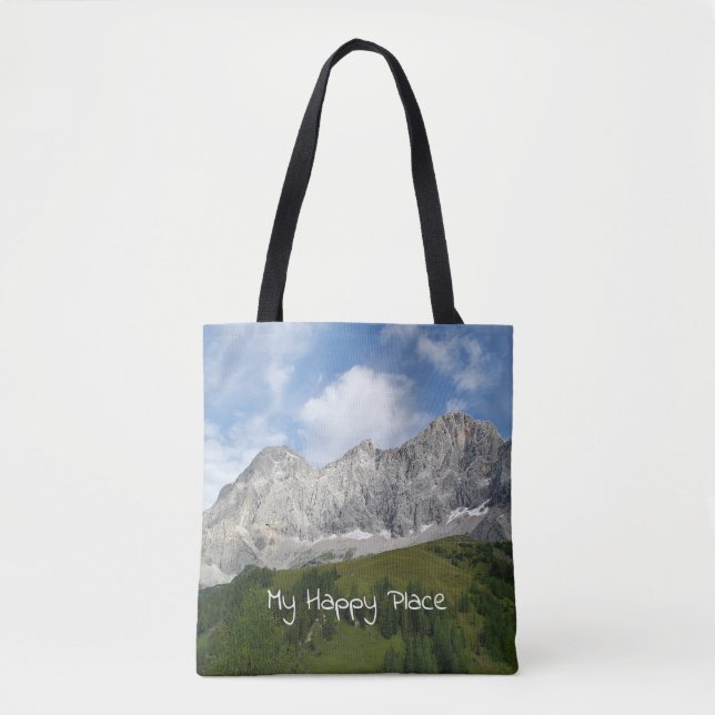 Austrian Mountain Peaks Tote Bag (Front)