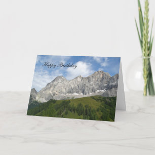 Austrian Mountains for Birthday Card
