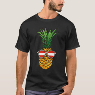 Austrian Pineapple Austria Flag Sunglasses Summer T-Shirt