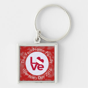 Austrian Red Letter LOVE Flag Personalized Keychain
