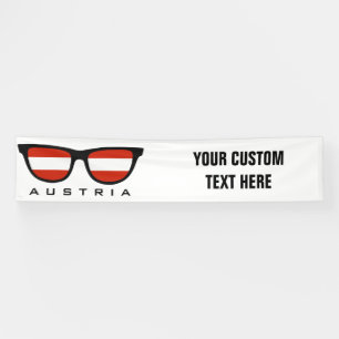 Austrian Shades custom text & color banner