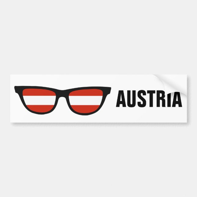 Austrian Shades custom text & color bumpersticker Bumper Sticker (Front)