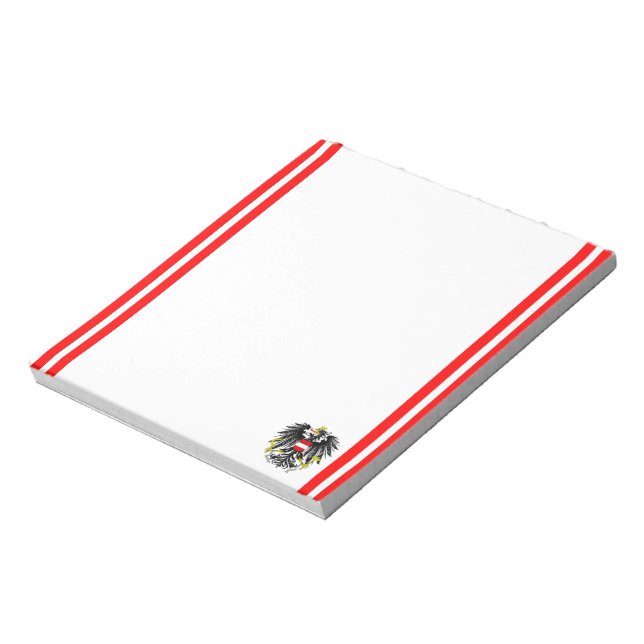 Austrian stripes flag notepad (Rotated)