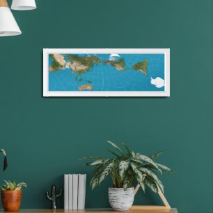 AuthaGraph World Map  Framed Art