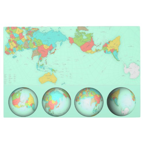 AuthaGraph World Map  Metal Print