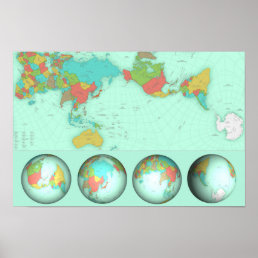 AuthaGraph World Map Poster