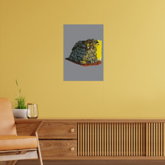 Authenic Hand Drawn Stone Architecture Poster