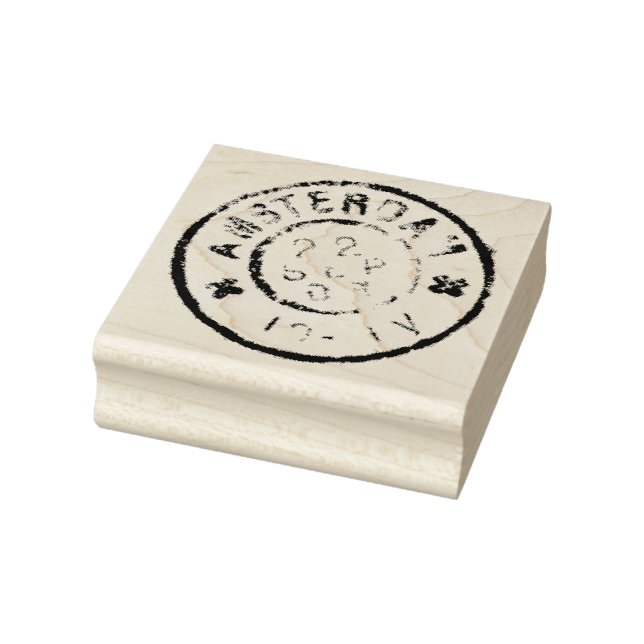 Authentic 1903 Amsterdam Postmark Rubber Art Stamp (Stamp)