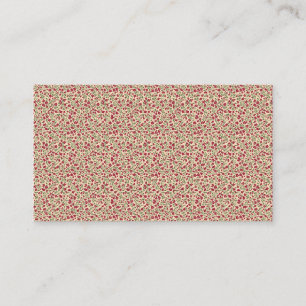 Authentic 1940s Muted Burgundy Floral Sprig  Business Card