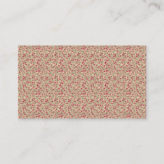 Authentic 1940s Muted Burgundy Floral Sprig  Business Card