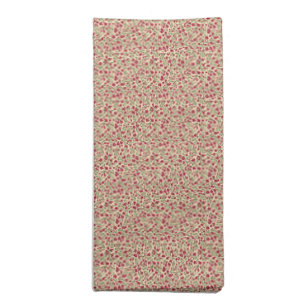 Authentic 1940s Muted Burgundy Floral Sprig  Cloth Napkin