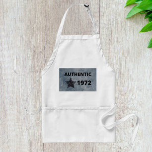 Authentic 1972 Vintage Star Retro Birthday Design Adult Apron
